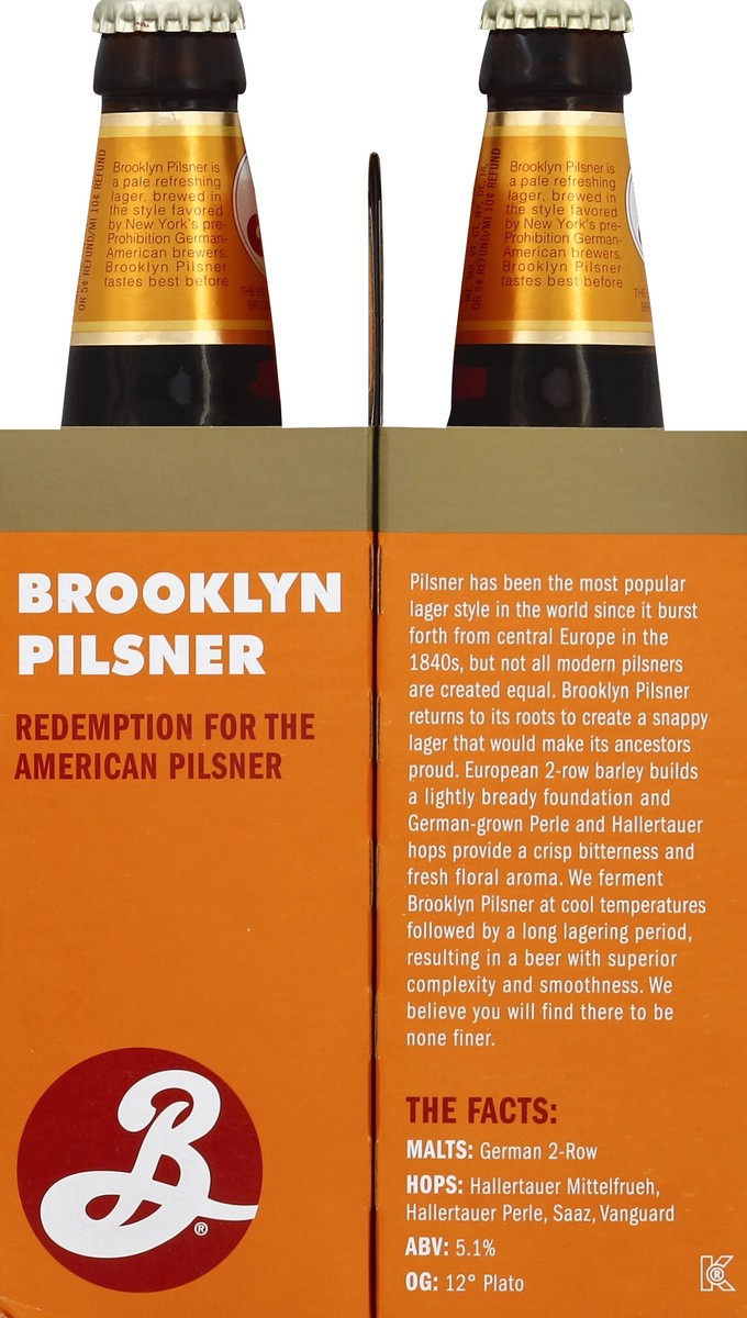 slide 3 of 4, Brooklyn Brewery Pilsner Bottles, 6 ct; 12 oz