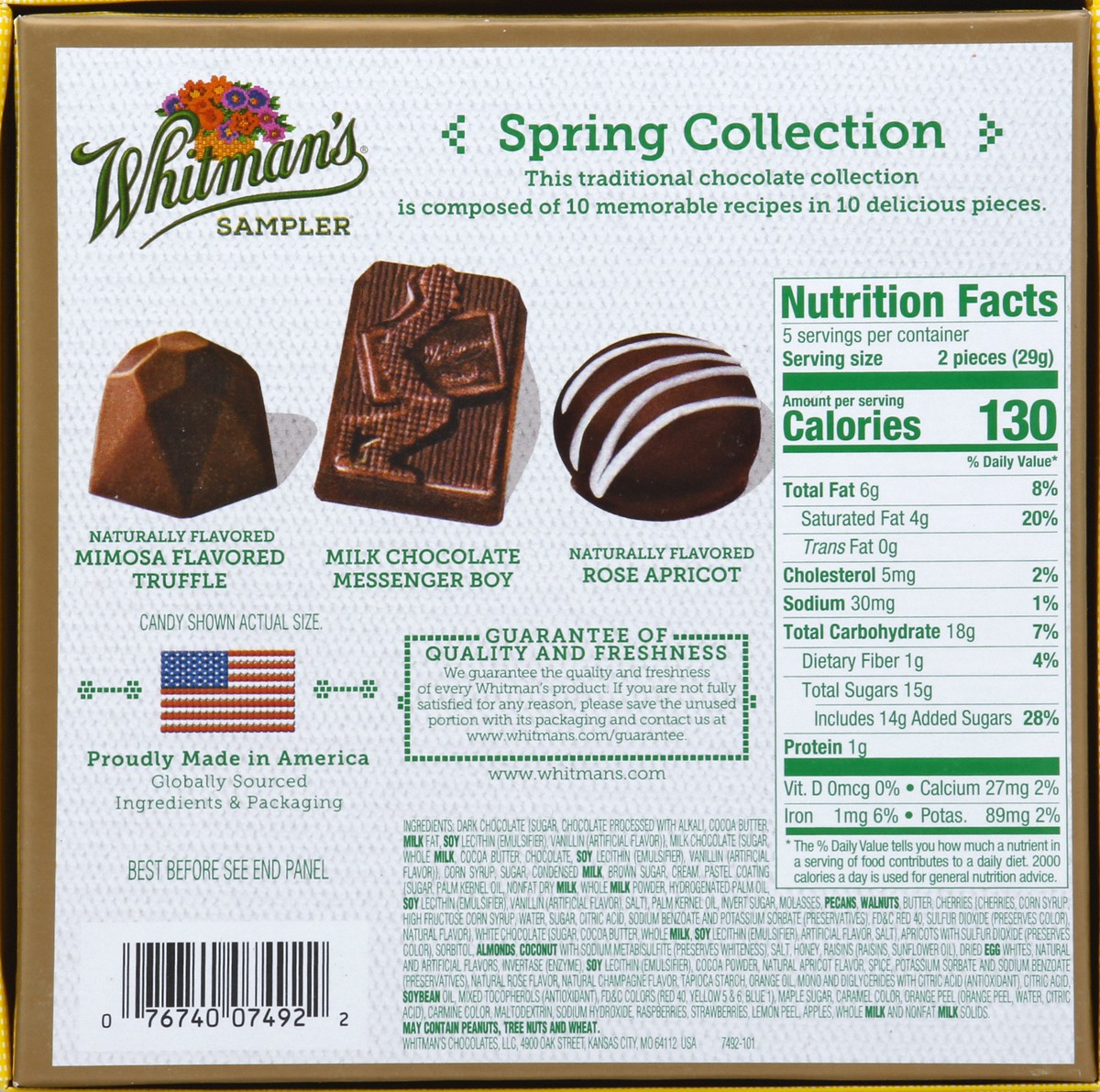 slide 3 of 6, Whitman's Spring Sampler Square Box, 5 oz