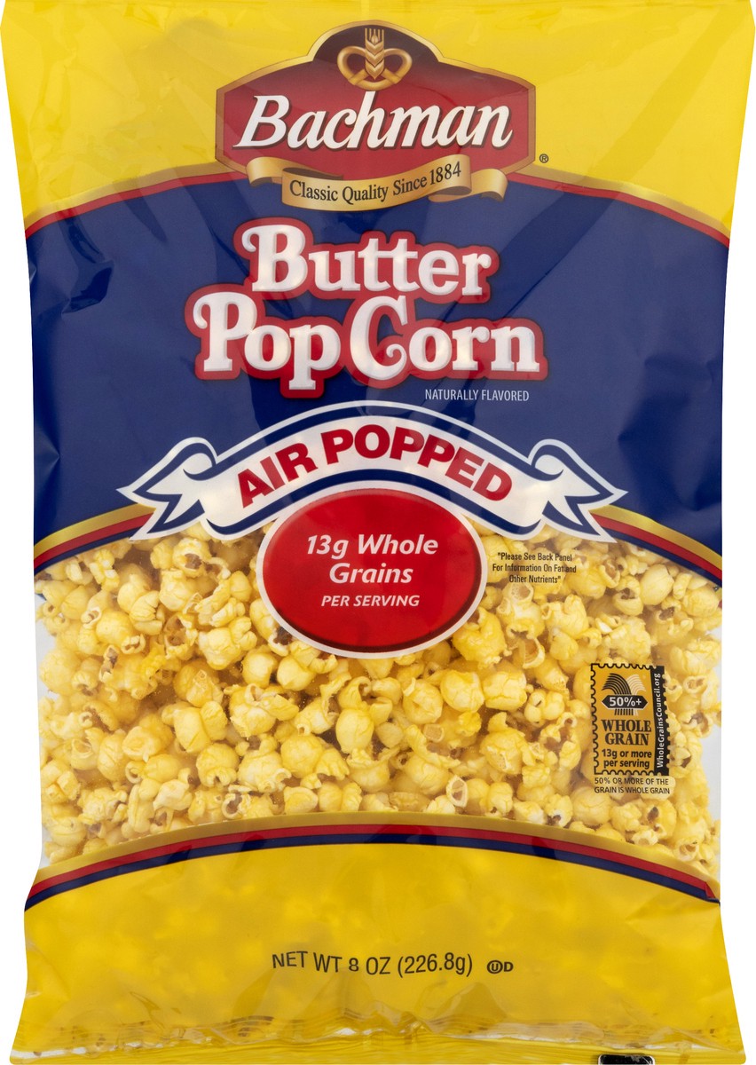 slide 1 of 9, Bachman Air Popped Butter Popcorn 8 oz, 8 oz