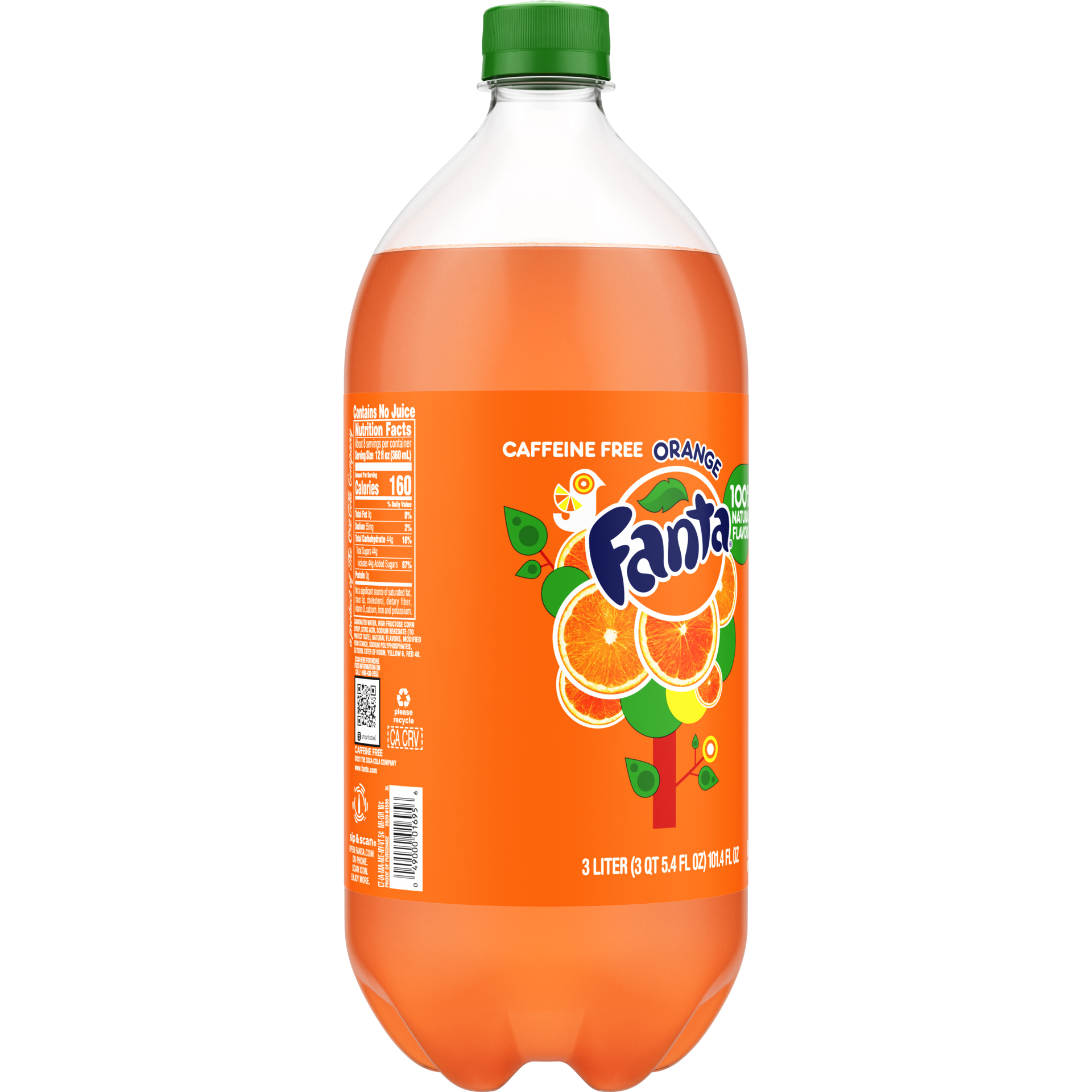 slide 2 of 5, Fanta Orange Soda Fruit Flavored Soft Drink, 3 Liters, 101.40 fl oz