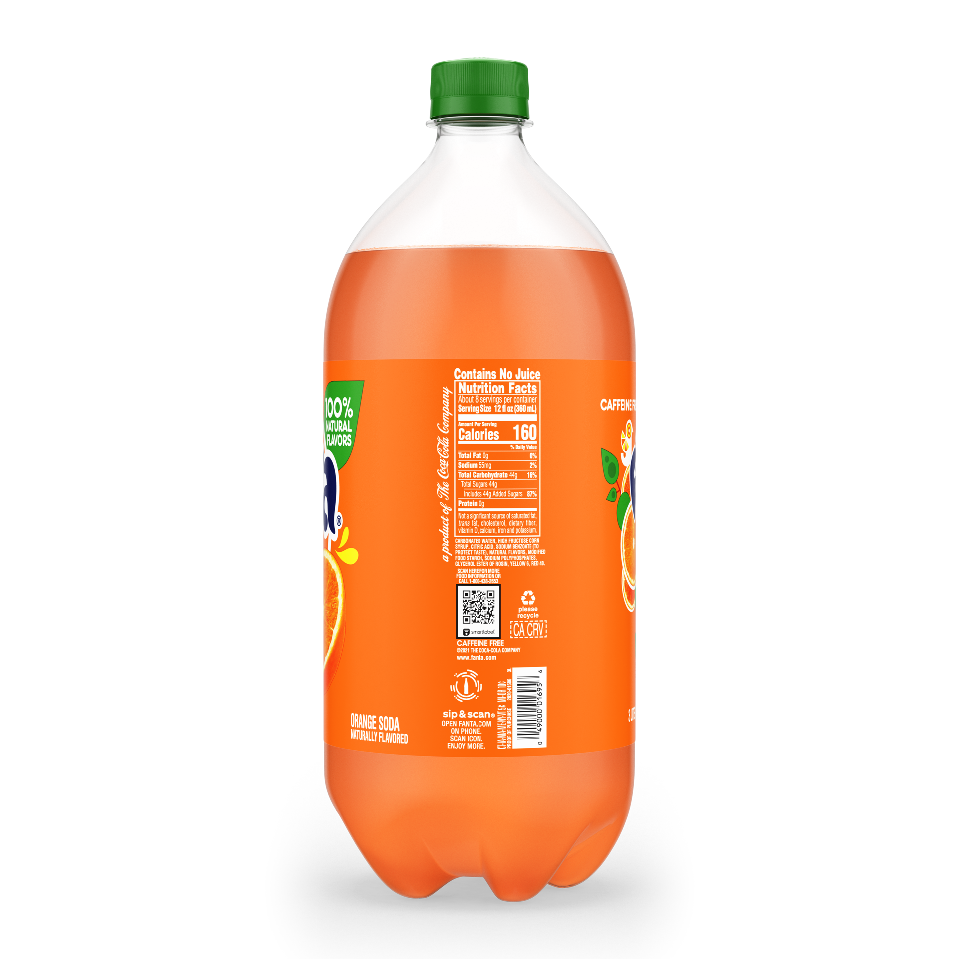 slide 3 of 5, Fanta Orange Soda Fruit Flavored Soft Drink, 3 Liters, 101.40 fl oz
