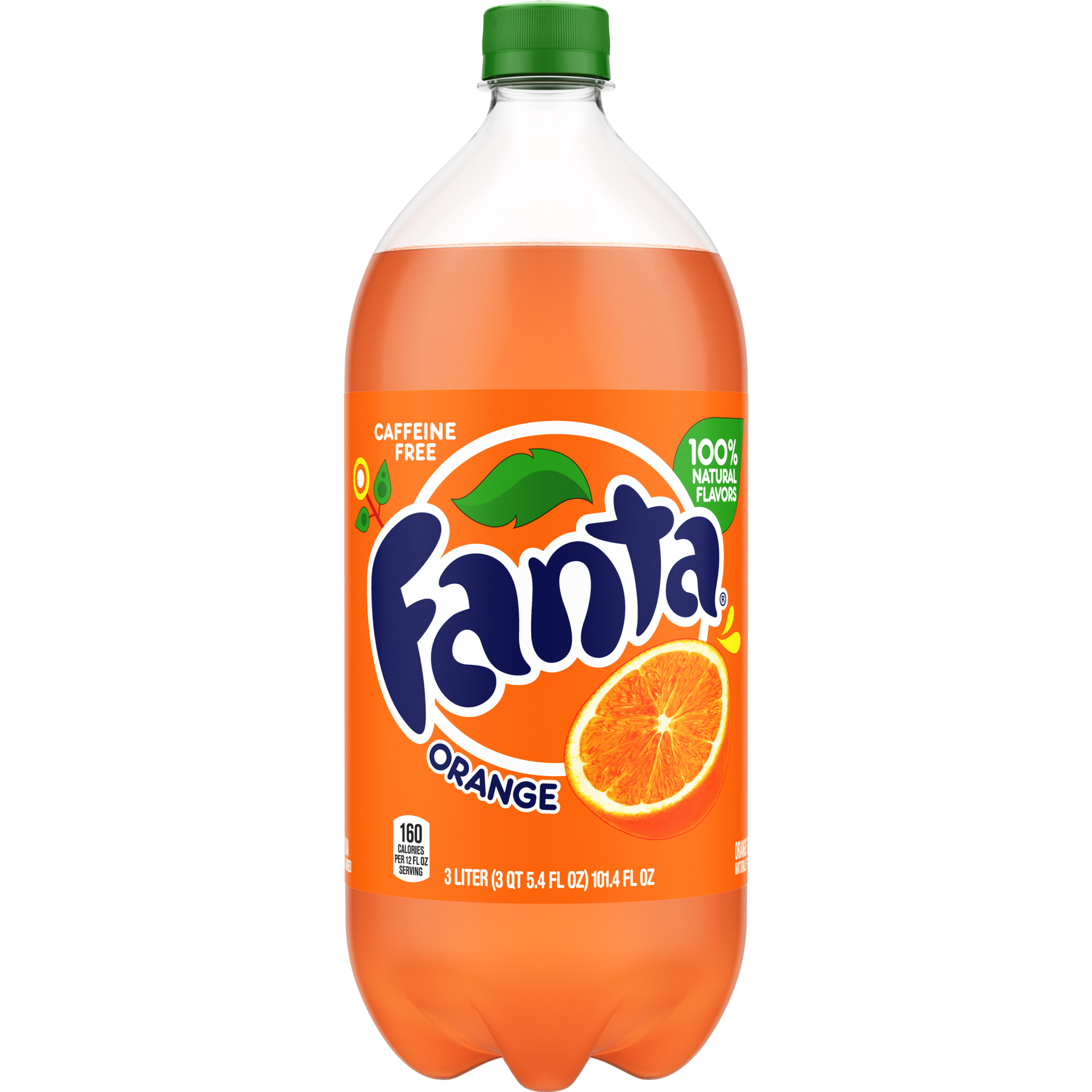 slide 1 of 5, Fanta Orange Soda Fruit Flavored Soft Drink, 3 Liters, 101.40 fl oz
