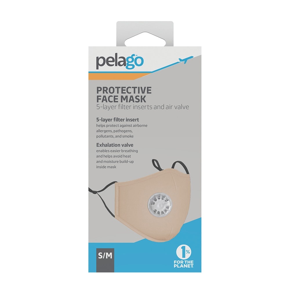 slide 1 of 1, Pelago Protective Face Mask - Tan, Small/Medium
