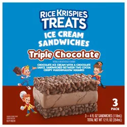 Kellogg's® Rice Krispies Treats™ Ice Cream Sandwich - Triple Chocolate