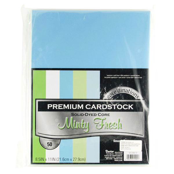 slide 1 of 1, Darice Cardstock Value Pack, Minty Fresh, 50 ct; 8.5 in x 11 in