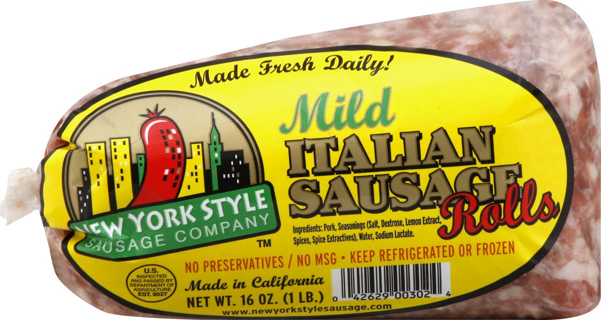 slide 5 of 5, New York Style Sausage Company Mild Italian Sausage Roll - 16oz, 
