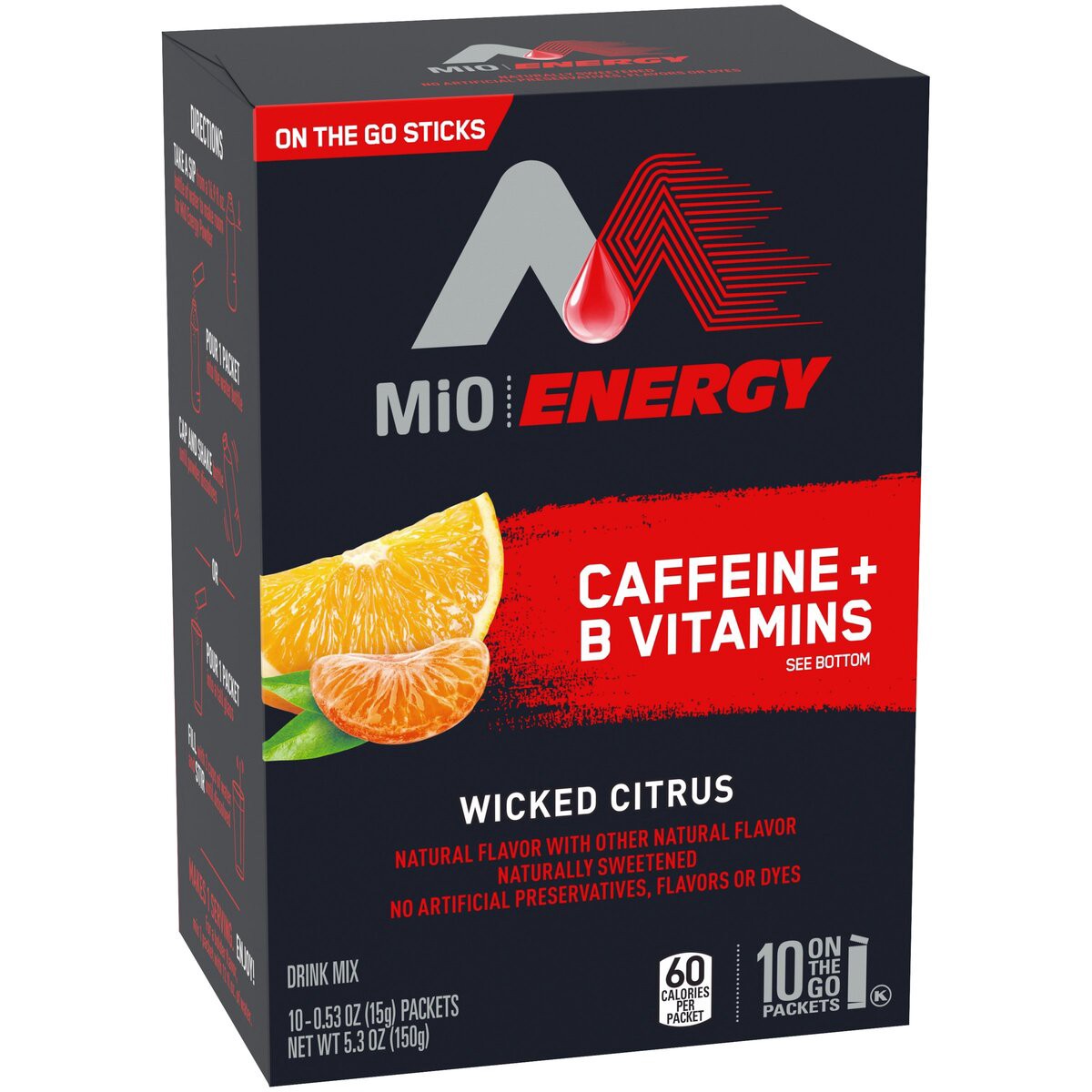 slide 2 of 8, MiO Energy Wicked Citrus Powdered Drink Mix, 10 ct; 0.53 oz