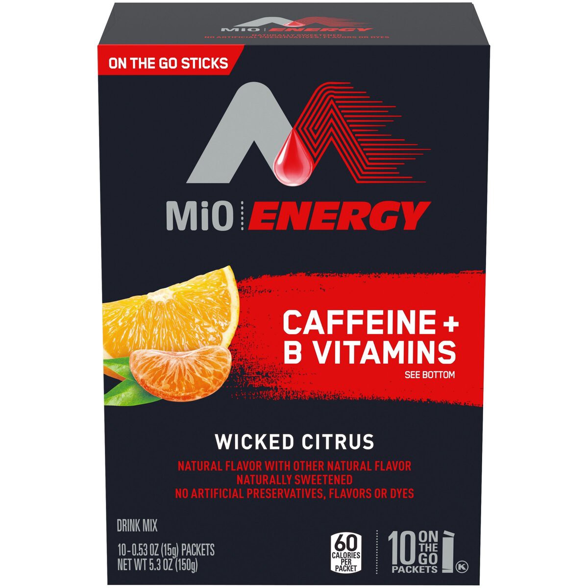 slide 1 of 8, MiO Energy Wicked Citrus Powdered Drink Mix, 10 ct; 0.53 oz