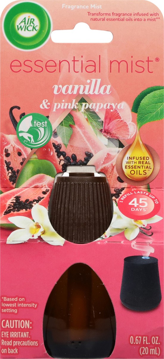 slide 10 of 13, Air Wick Essential Mist Refill, 1 ct, Vanilla and Pink Papaya, Essential Oils Diffuser, Air Freshener, 1 ct