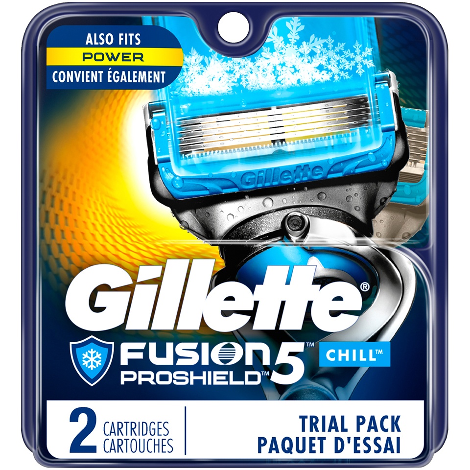 slide 1 of 1, Gillette Fusion5 Proshld Chill Cart, 2 ct
