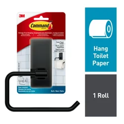 3M Command Bath Toilet Paper Holder Matte Black