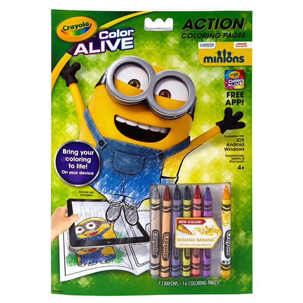 slide 1 of 1, Crayola Color Alive - Minions, 1 ct