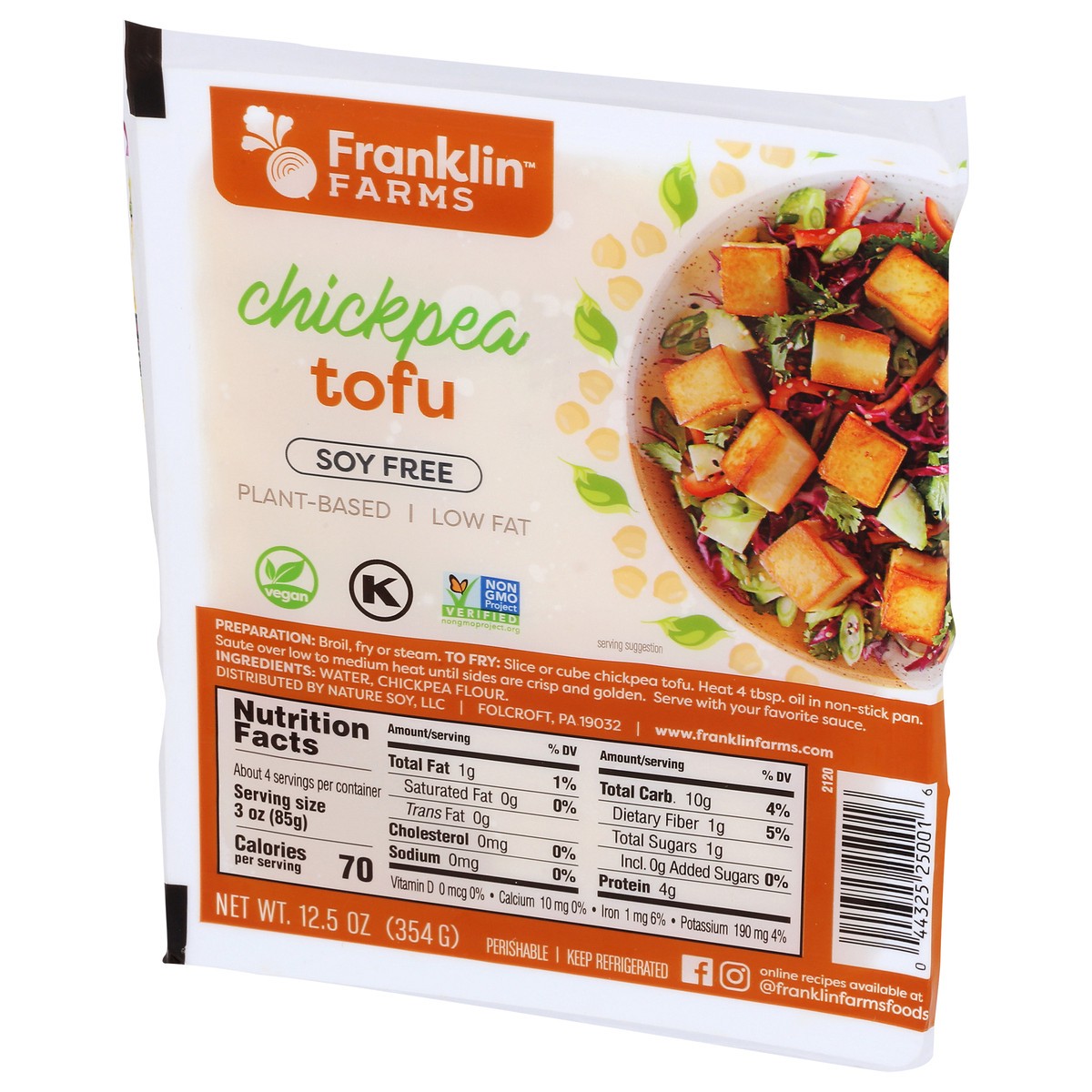 slide 7 of 10, Franklin Farms Tofu Chickpea - 12.5 OZ, 12.5 oz