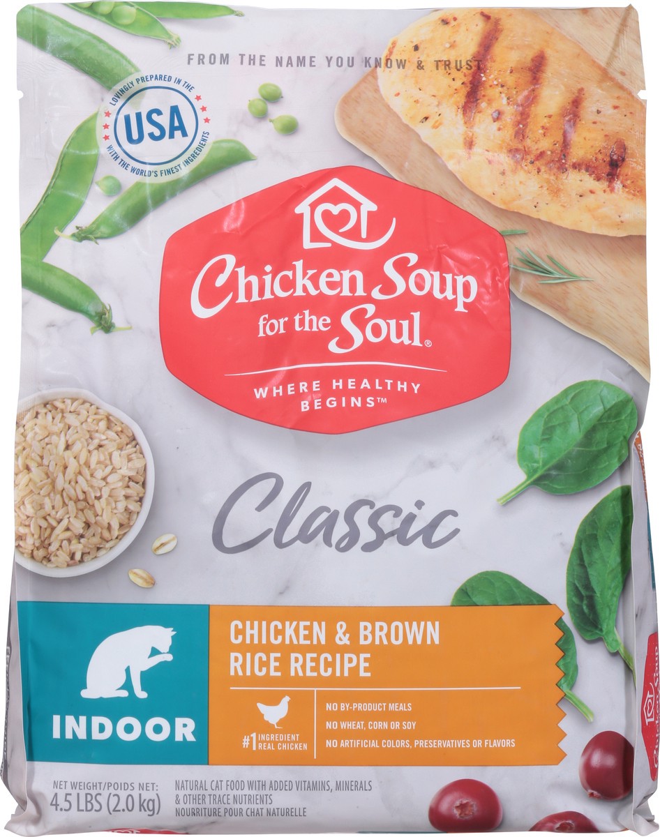 slide 8 of 14, Chicken Soup For The Soul Where Healthy Begins Indoor Classic Chicken & Brown Rice Recipe Cat Food 4.5 lb, 4.5 lb