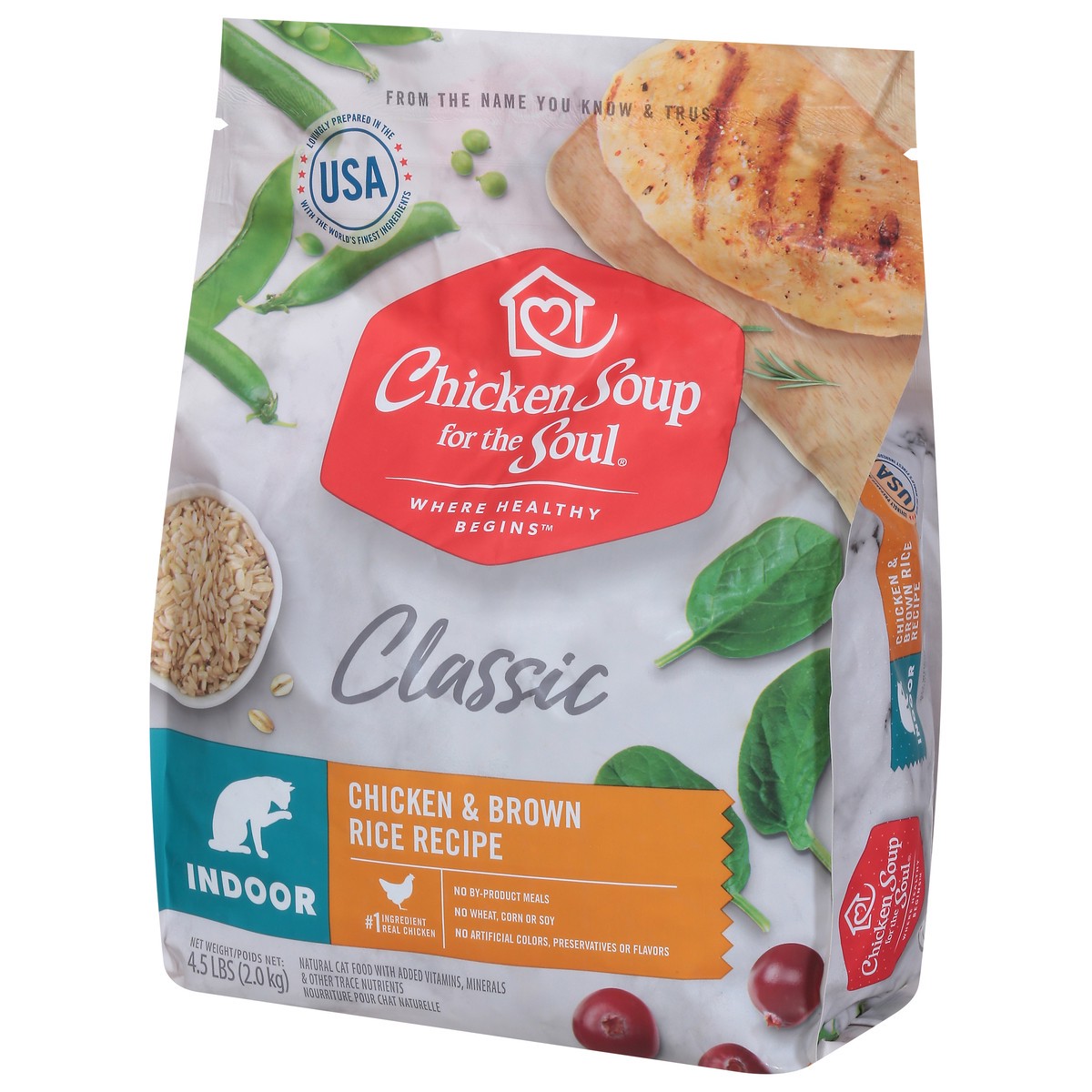 slide 11 of 14, Chicken Soup For The Soul Where Healthy Begins Indoor Classic Chicken & Brown Rice Recipe Cat Food 4.5 lb, 4.5 lb