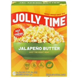 Jolly Time Jalapeno Butter Microwave Popcorn 6 - 3 oz Bags