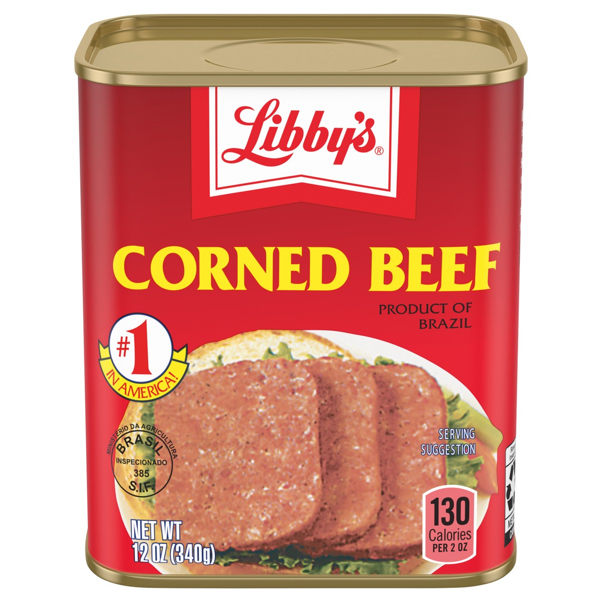 slide 1 of 8, Libby's Corned Beef, 14g Protein Per Serving, Canned Meat, 12 oz. Can, 12 oz