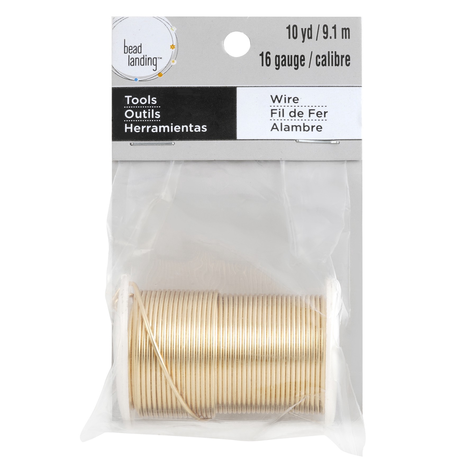 slide 2 of 3, 16 Gauge Gold Wire By Bead Landing, 16 gauge