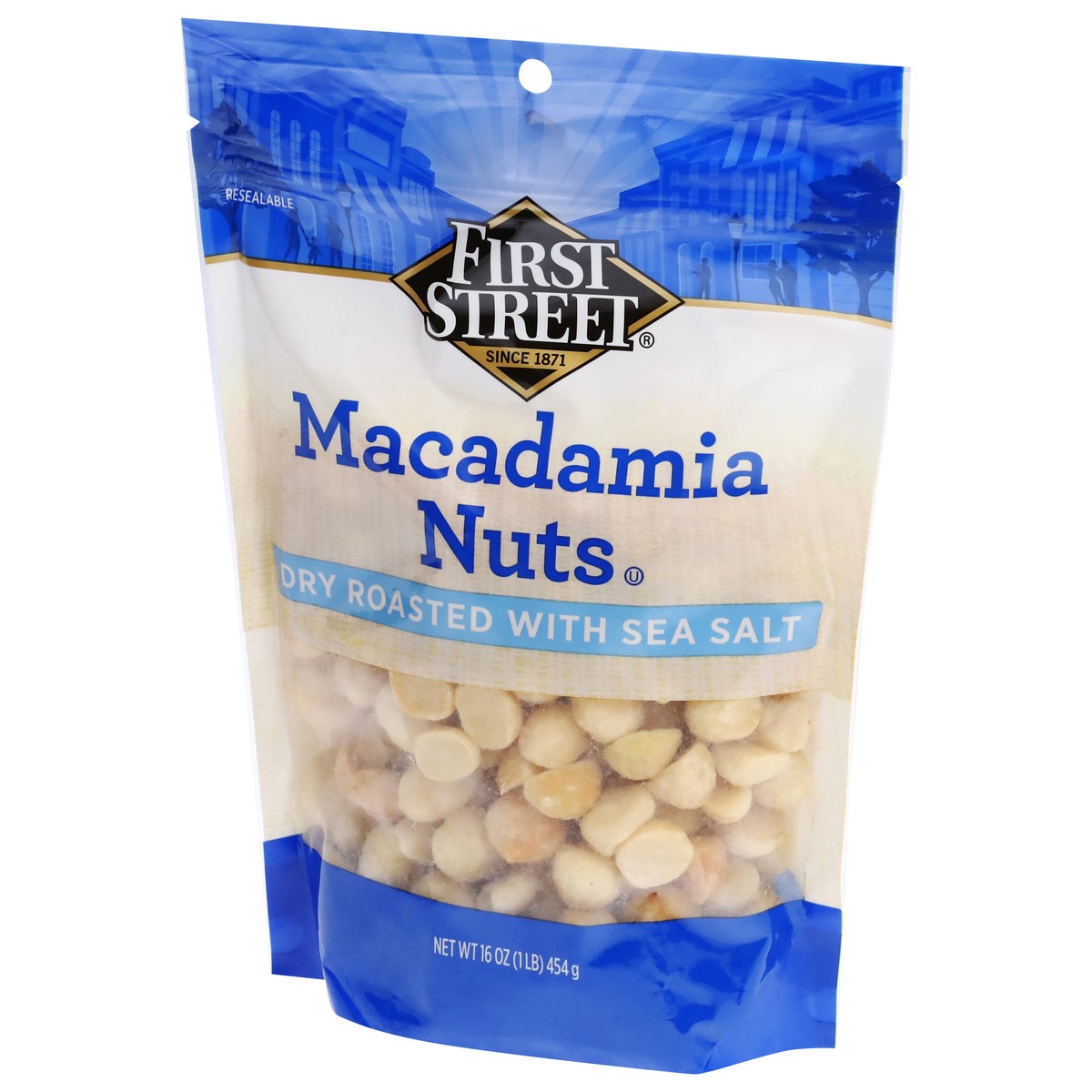 slide 7 of 14, First Street Roasted Sea Salt Macadamia Nuts, 16 oz