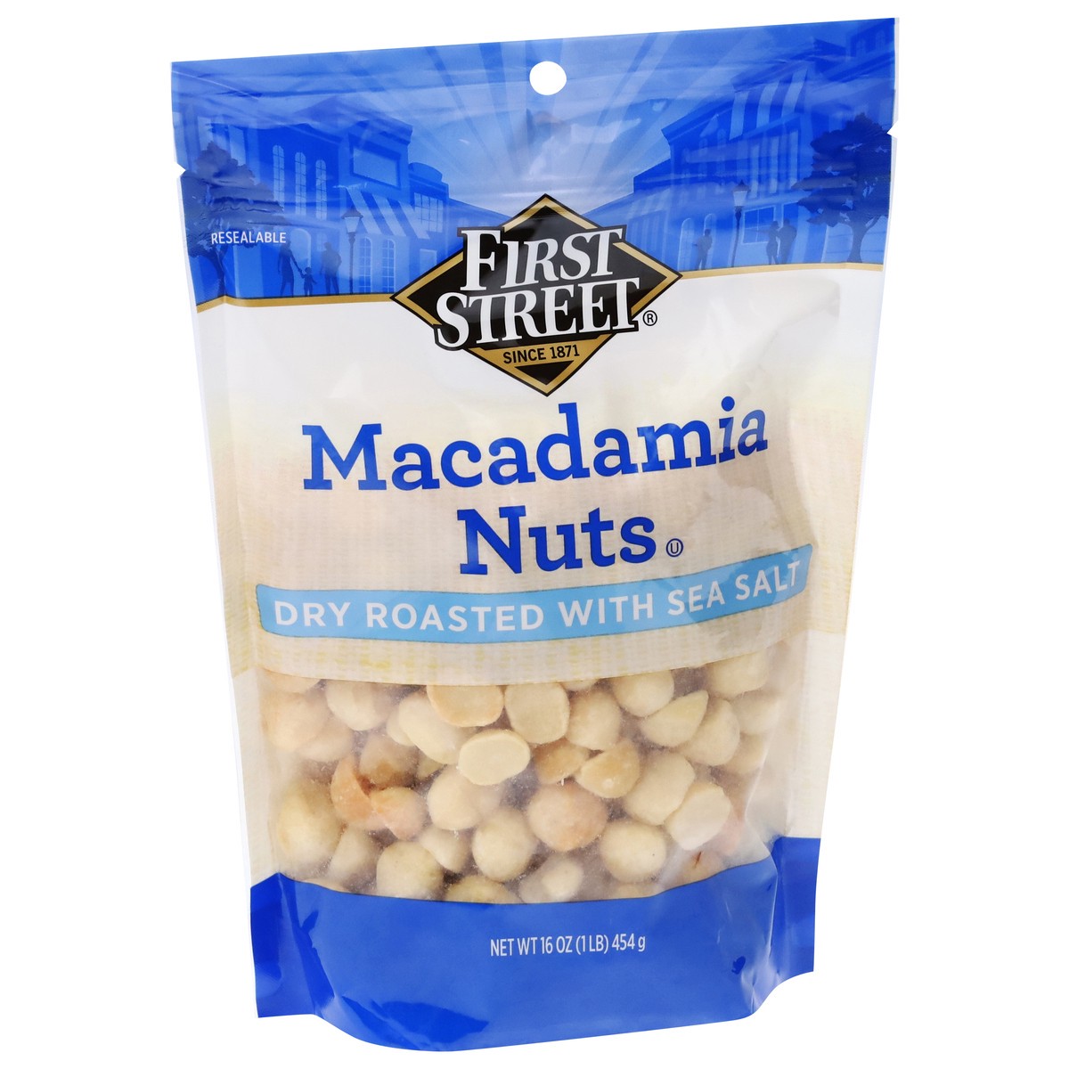 slide 6 of 14, First Street Roasted Sea Salt Macadamia Nuts, 16 oz