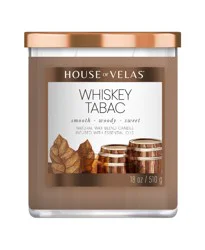 House of Velas Whiskey Tabac Candle, 18 oz