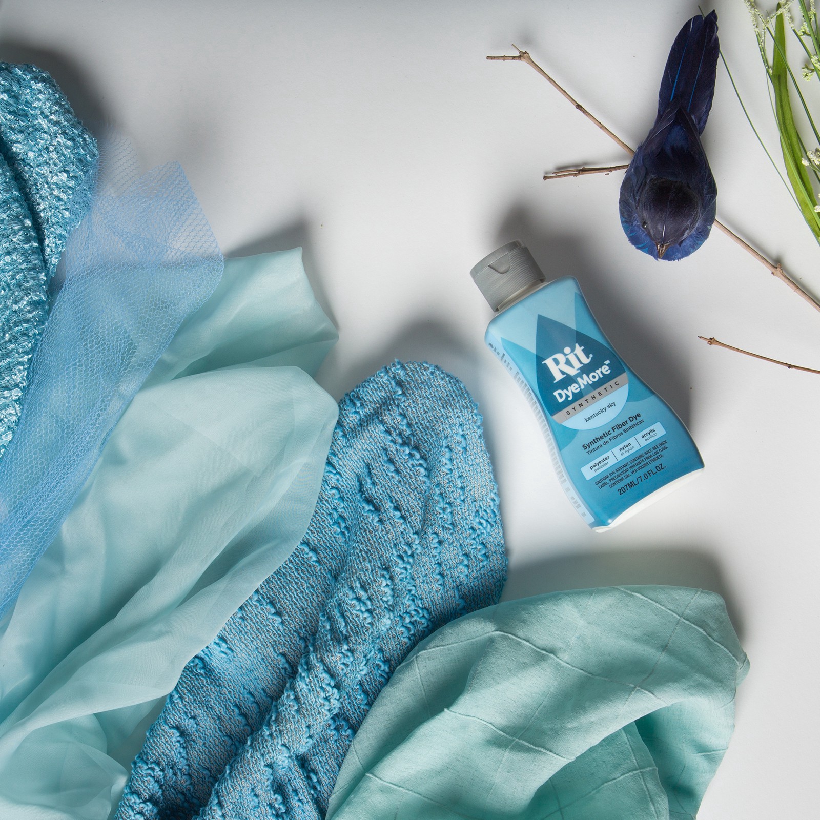 slide 4 of 4, Rit DyeMore Kentucky Sky Synthetic Fiber Dye 7 oz, 7 fl oz