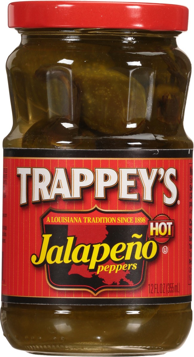 slide 1 of 2, Trappey's Hot Jalapeno Peppers 12 fl oz, 12 fl oz