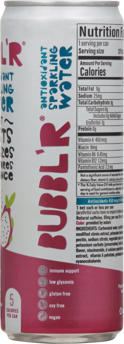 slide 4 of 9, BUBBL'R Pitaya Berry Nect'r Antioxidant Sparkling Water - 12 oz, 12 oz