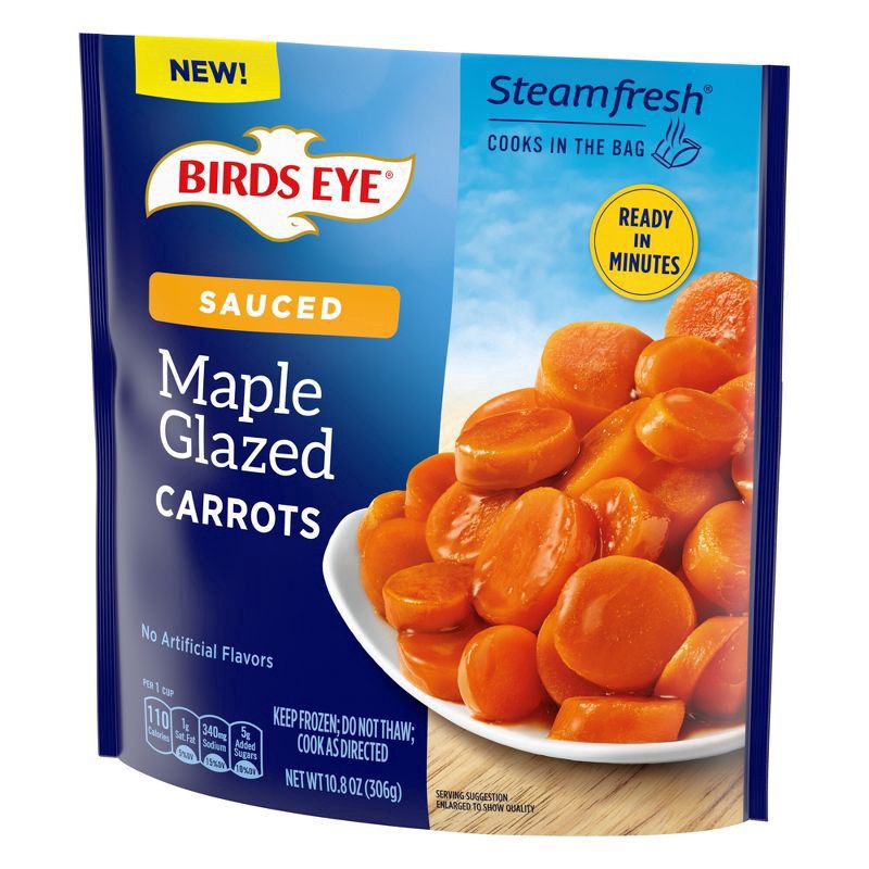 slide 2 of 3, Birds Eye Maple Glazed Carrots, Frozen Vegetables, 10.8 oz., 10.8 oz