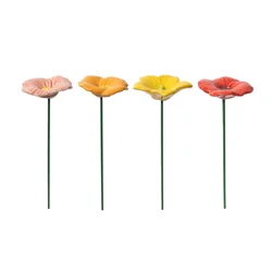 ROOM & RETREAT Rr Flower Mini Stake 4 Ast