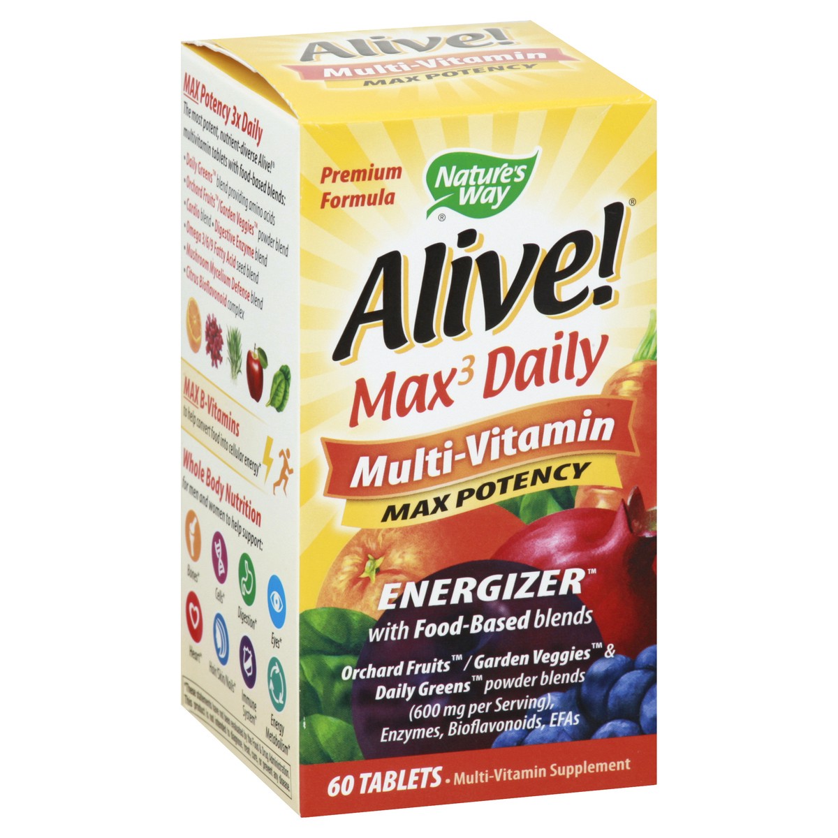 slide 2 of 9, Nature's Way Alive Whole Food Energizer Multivitamin With Iron Tablets, 60 ct