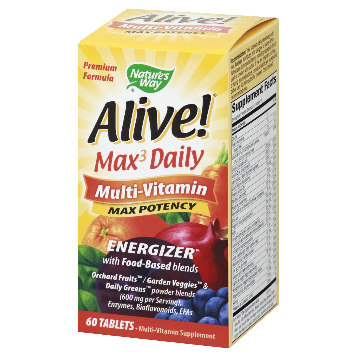 slide 3 of 9, Nature's Way Alive Whole Food Energizer Multivitamin With Iron Tablets, 60 ct