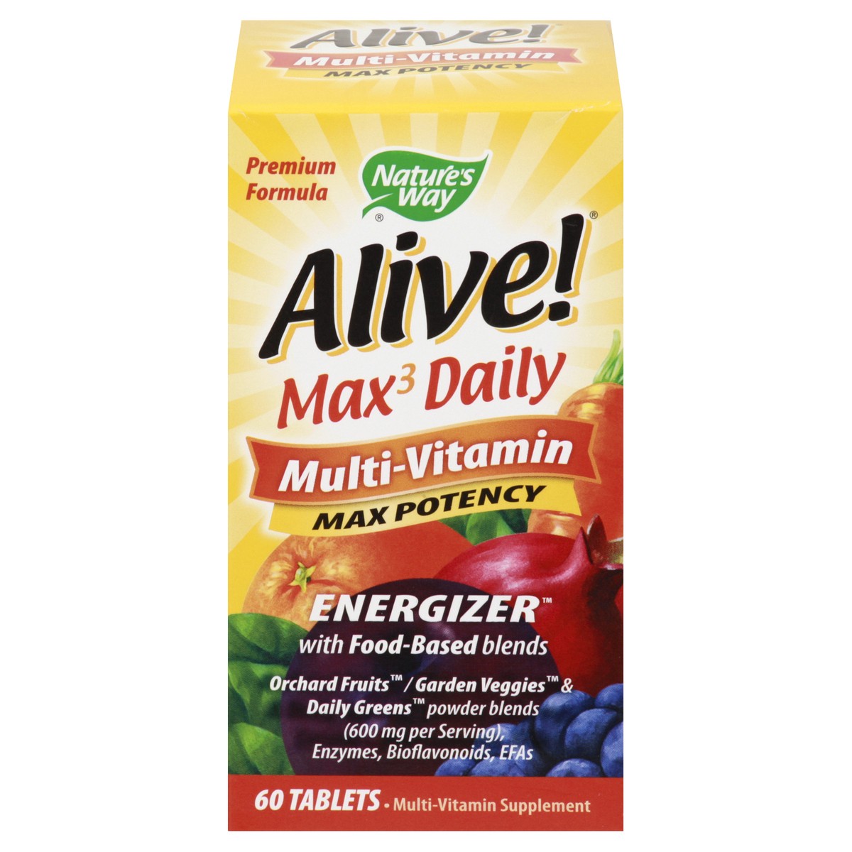 slide 1 of 9, Nature's Way Alive Whole Food Energizer Multivitamin With Iron Tablets, 60 ct