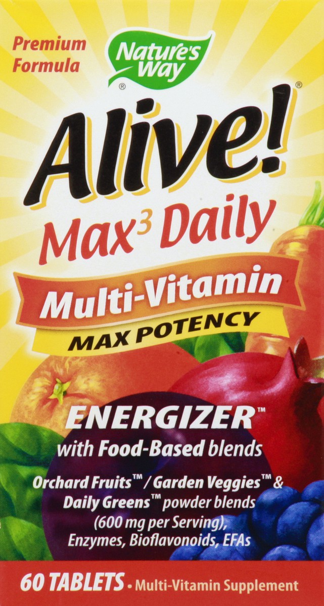 slide 8 of 9, Nature's Way Alive Whole Food Energizer Multivitamin With Iron Tablets, 60 ct