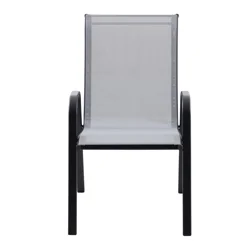 ROOM & RETREAT Rr Gray Sling Stack Chair