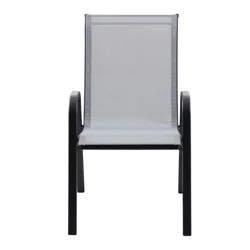 ROOM & RETREAT Rr Gray Sling Stack Chair