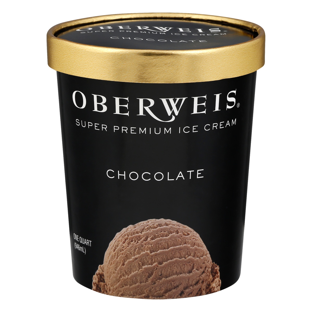 slide 1 of 1, Oberweis Ice Cream Super Premium Chocolate, 32 oz
