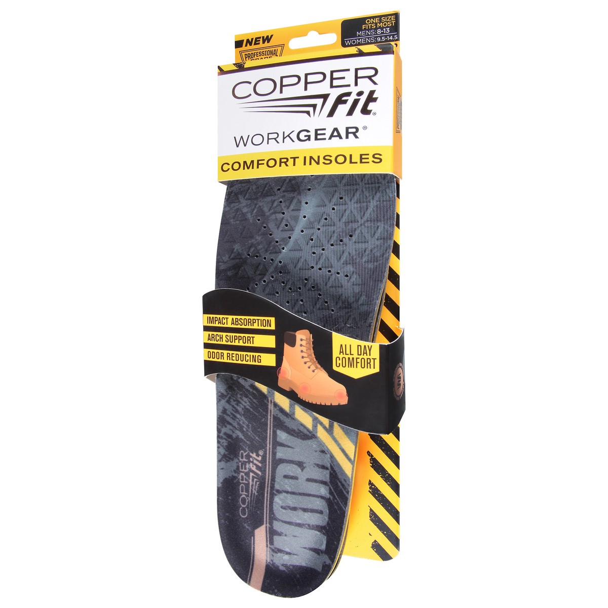 slide 6 of 9, Copper Fit Work Gear Unisex One Size Comfort Insoles 1 ea, 1 ct