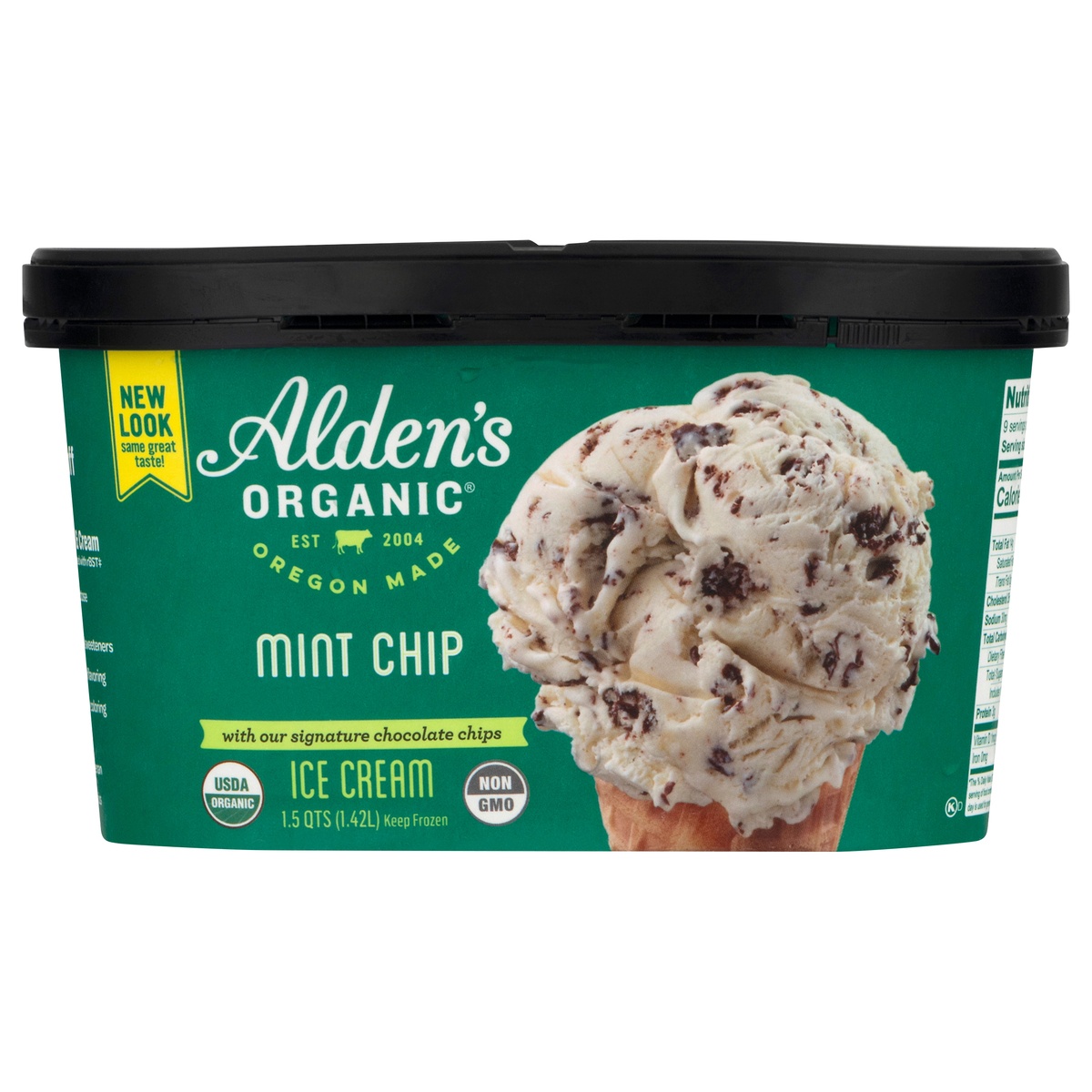 slide 1 of 1, Alden's Organic Mint Chip Ice Cream, 48 fl oz