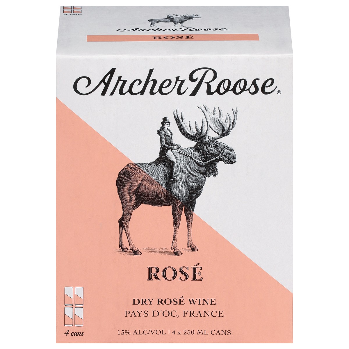slide 3 of 4, Archer Roose Rose 4 - 250 ml Cans, 4 ct