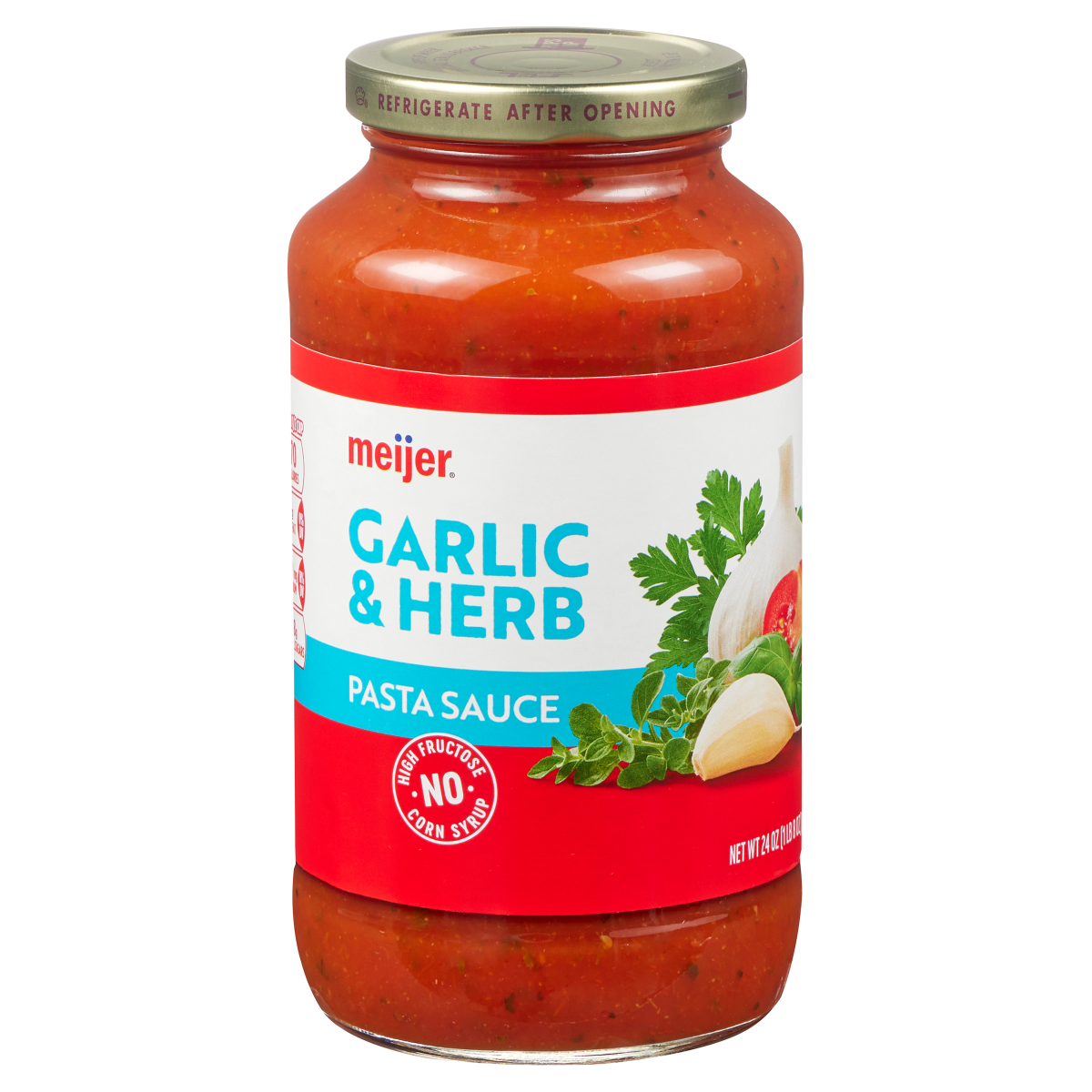 slide 1 of 4, Meijer Garlic Herb Pasta Sauce, 24 oz