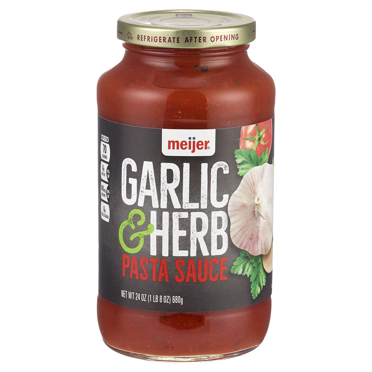 slide 1 of 17, Meijer Garlic Herb Pasta Sauce, 24 oz