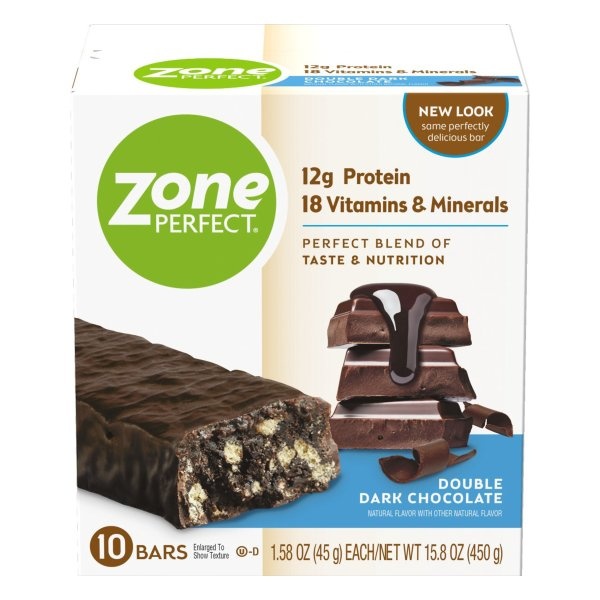 zone bar double dark chocolate nutrition