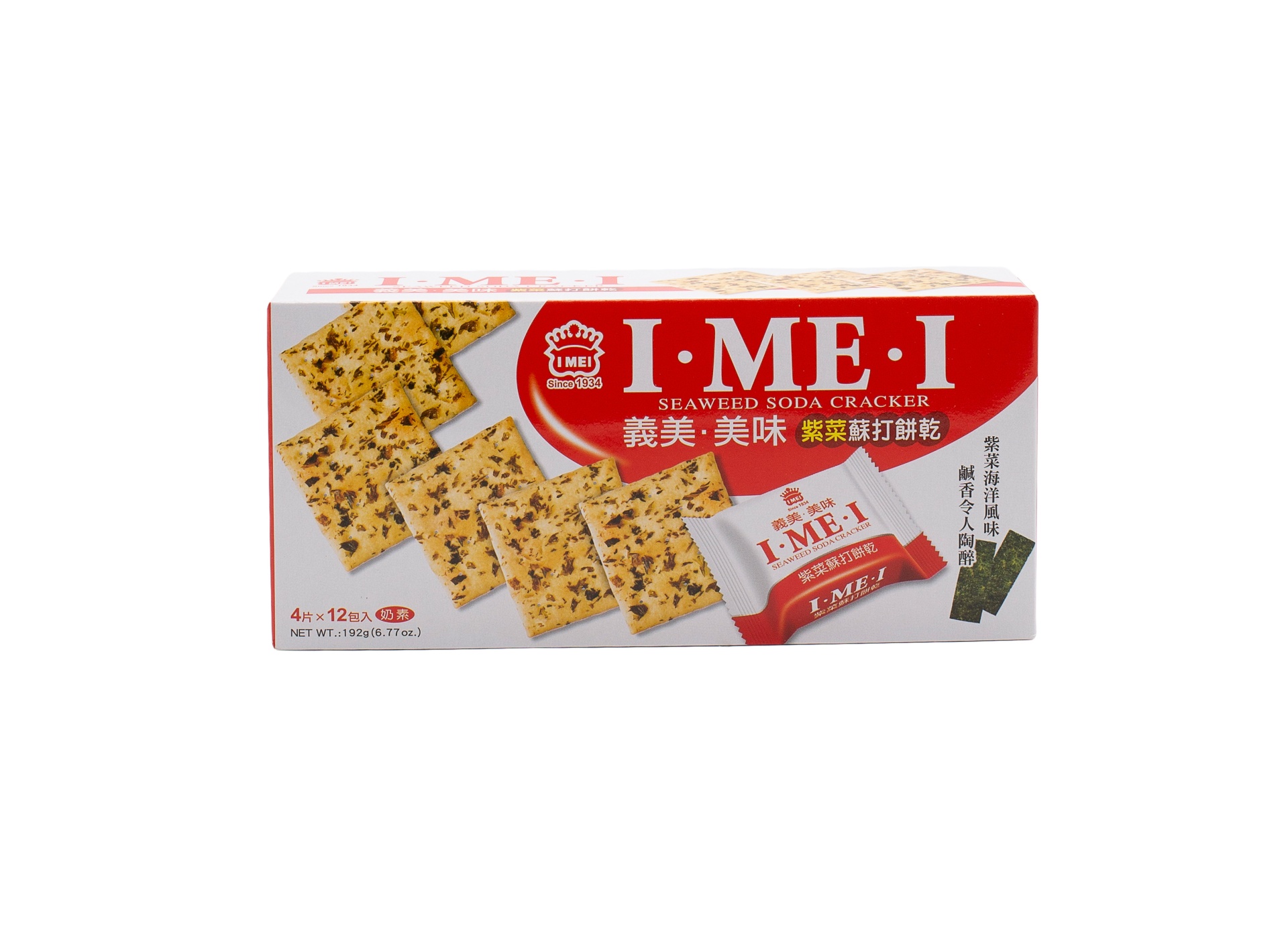 slide 1 of 1, I Mei Seaweed Soda Cracker, 192 gram