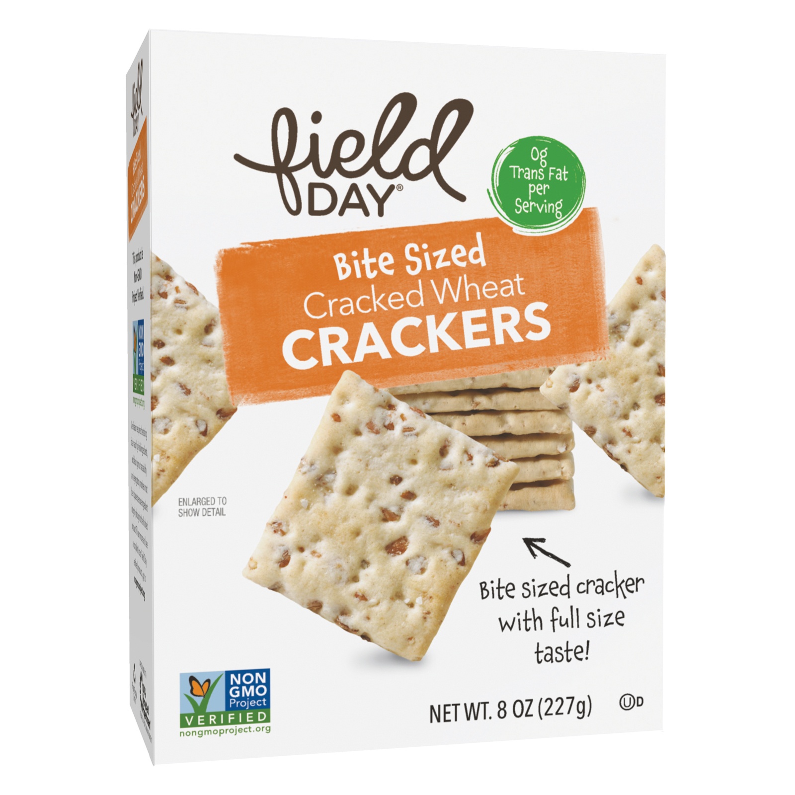 slide 1 of 1, Field Day Bite Size Cracked Wheat Crackers, 8 oz