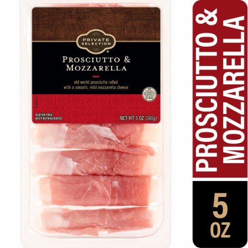 slide 1 of 4, Private Selection Pre-Sliced Prosciutto & Mozzarella Rolls, 5 oz