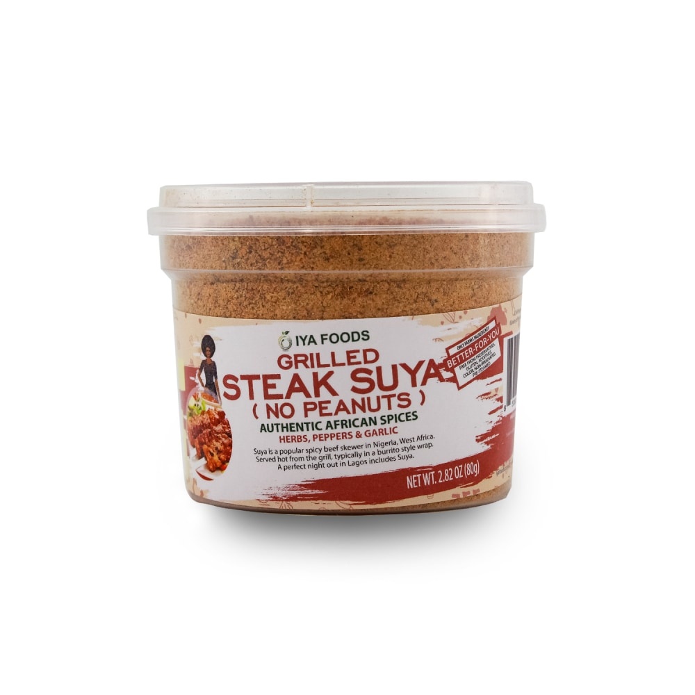 slide 1 of 1, Iya Foods Grilled Steak Suya No Peanuts African Spices, 2.82 oz