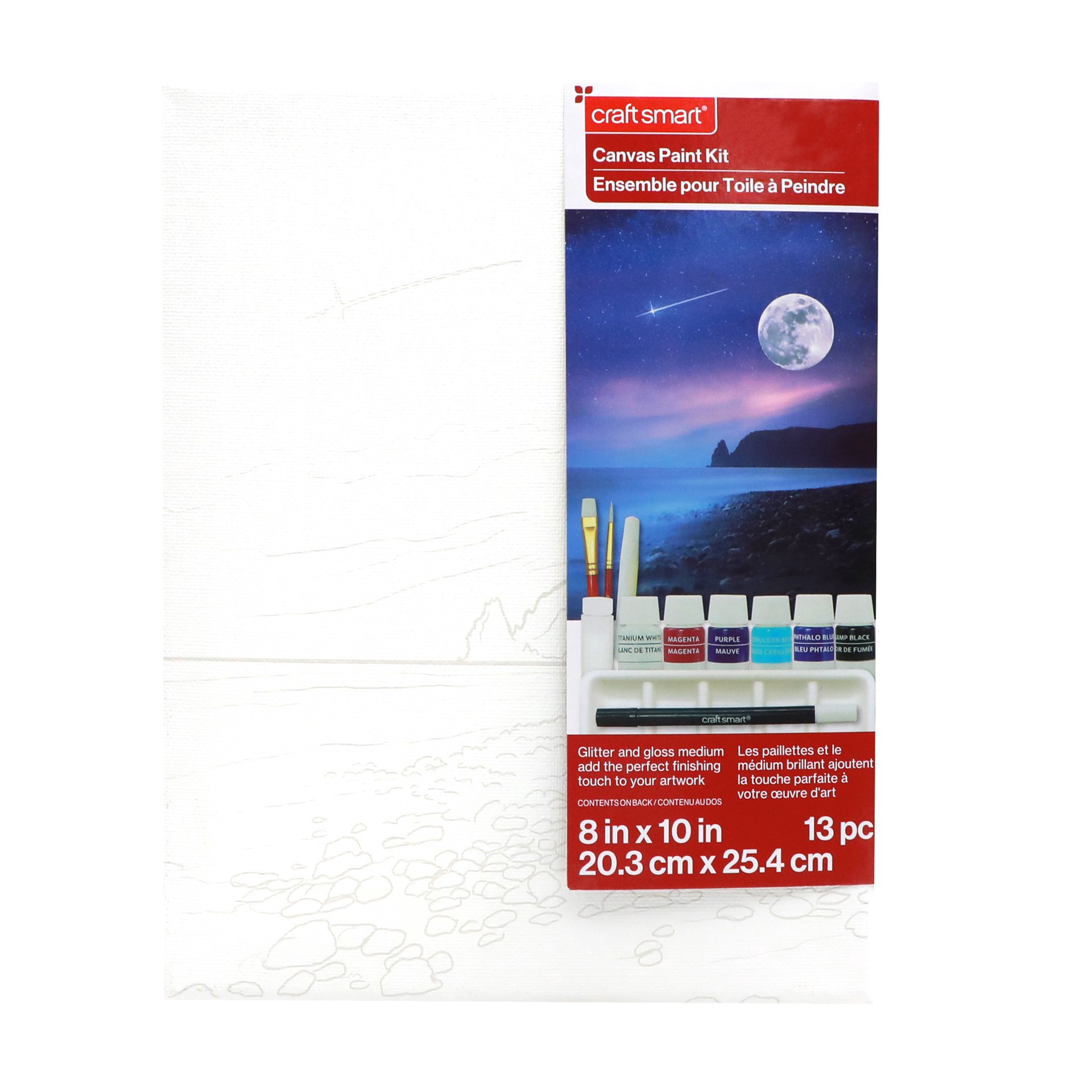 slide 2 of 5, 8" X 10" Celestial Beach Canvas Paint Kit By Craft Smart, 8 in x 10 in
