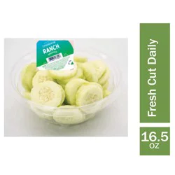Fresh Cut Cucumber Bowl W/Ranch Dressing