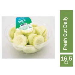 Fresh Cut Cucumber Bowl W/Ranch Dressing